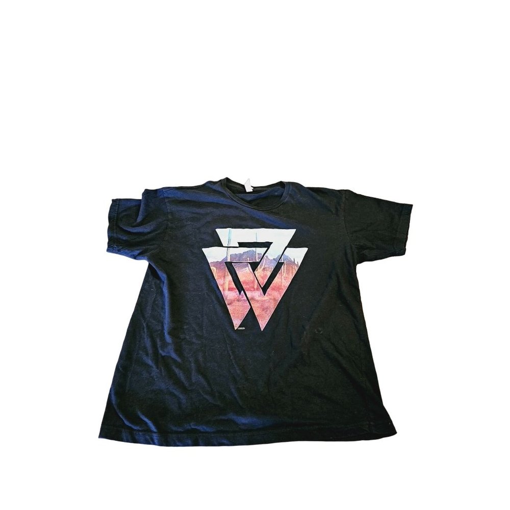 Design by Humans Desert graphic tee‎ size Large black sunset desert